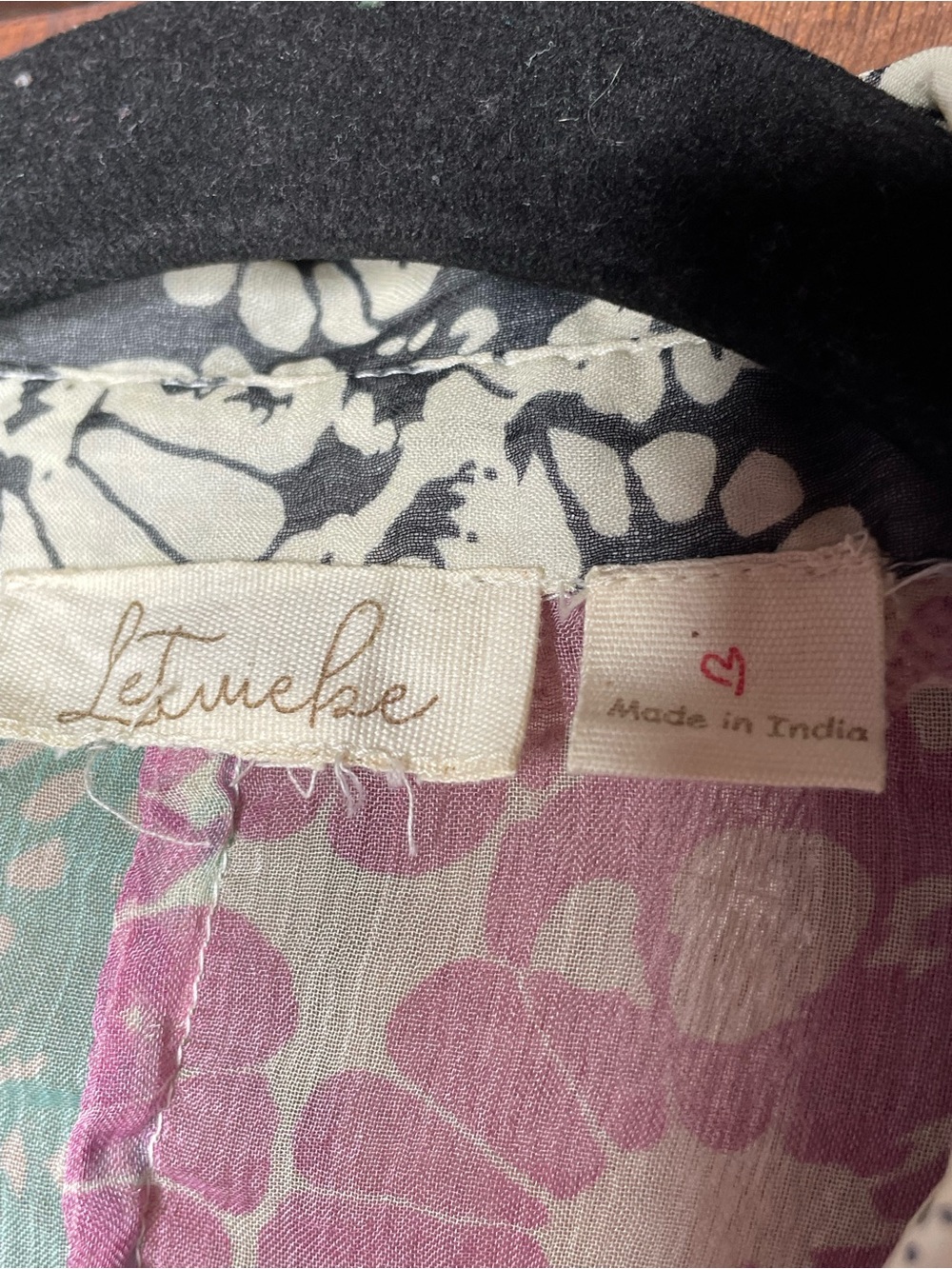 Anthropologie Let Me Be Floral Patchwork Blouse Medium Crochet Boho Cottagecore - Picture 4 of 5